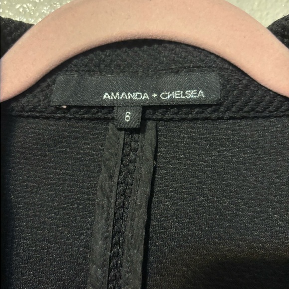 Amanda + Chelsea Black Grid Textured Breathable Cropped Blazer - Picture 5 of 7